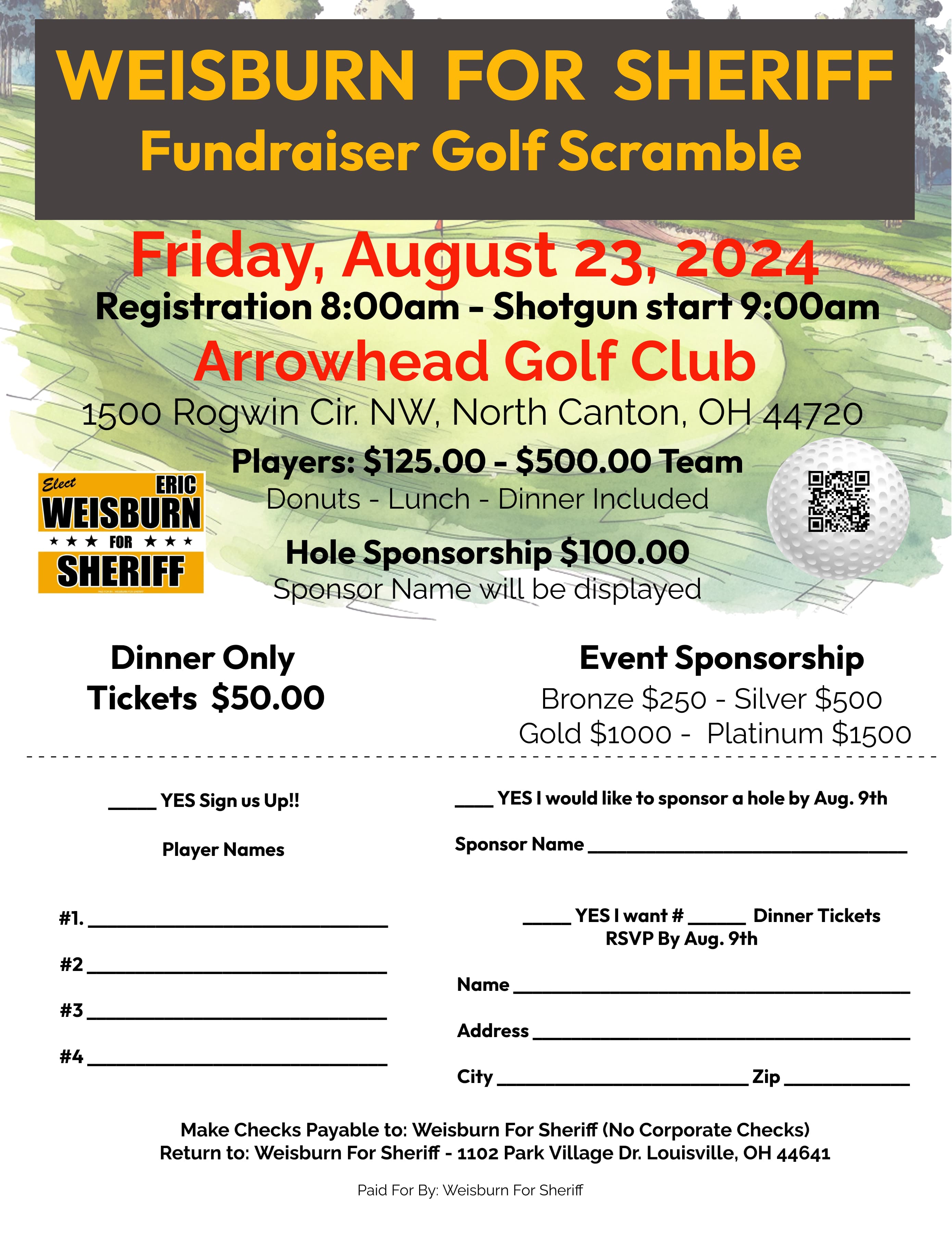Weisburn for Sheriff Hero Image