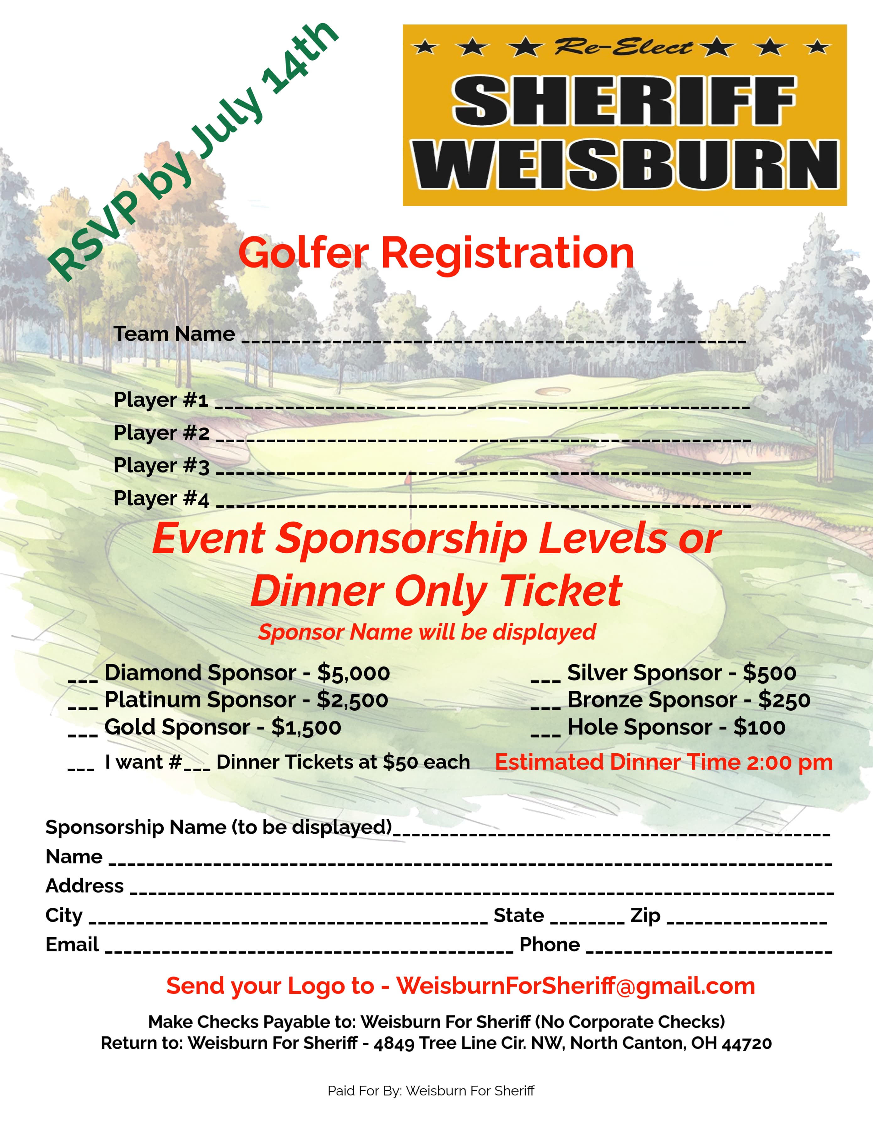 Golf Fundraiser Flyer