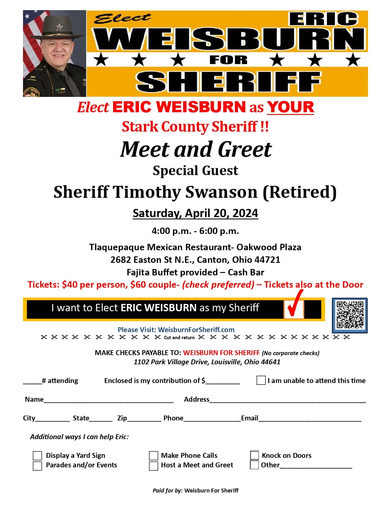 Weisburn for Sheriff Hero Image